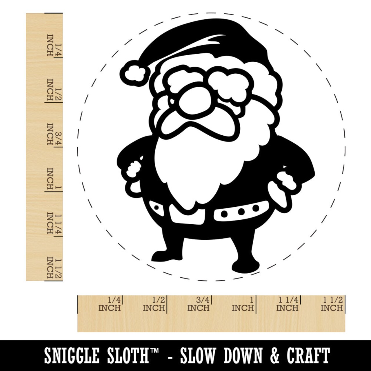 Cute Chibi Santa Claus Christmas Self-Inking Rubber Stamp for Stamping Crafting Planners